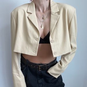 NWT WeWoreWhat Cropped Blazer